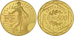 OR – FRANCE - 500 EURO - 11,98 GR OR FIN