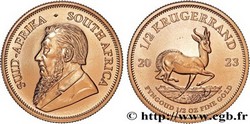 OR – AFRIQUE DU SUD - KRUGERRAND 1/2 Oz - 15,55 GR OR FIN