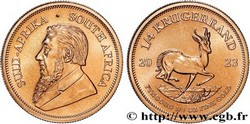 OR – AFRIQUE DU SUD - KRUGERRAND 1/4 Oz - 7,77 GR OR FIN